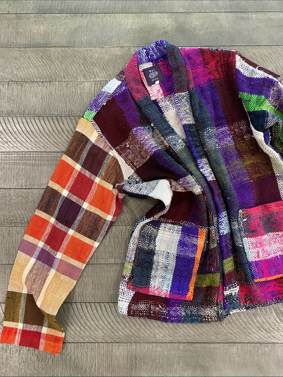 Res Ipsa Jackets & Blazers - Colorblock Plaid Open-Front Blazer Jacket - Multicolor